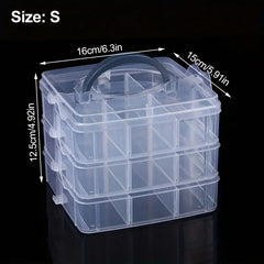 3 Tier Stackable Storage Container Box Bead Organizers for Craft Storage