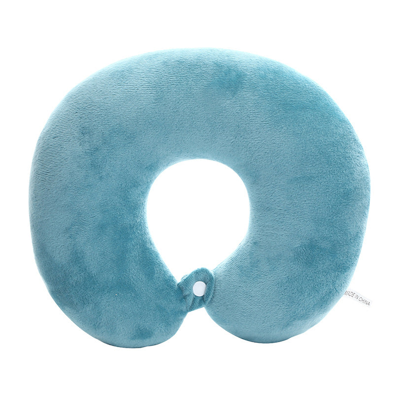 1pc Solid U Shaped Travel Pillow Neck Pillow Travel Set