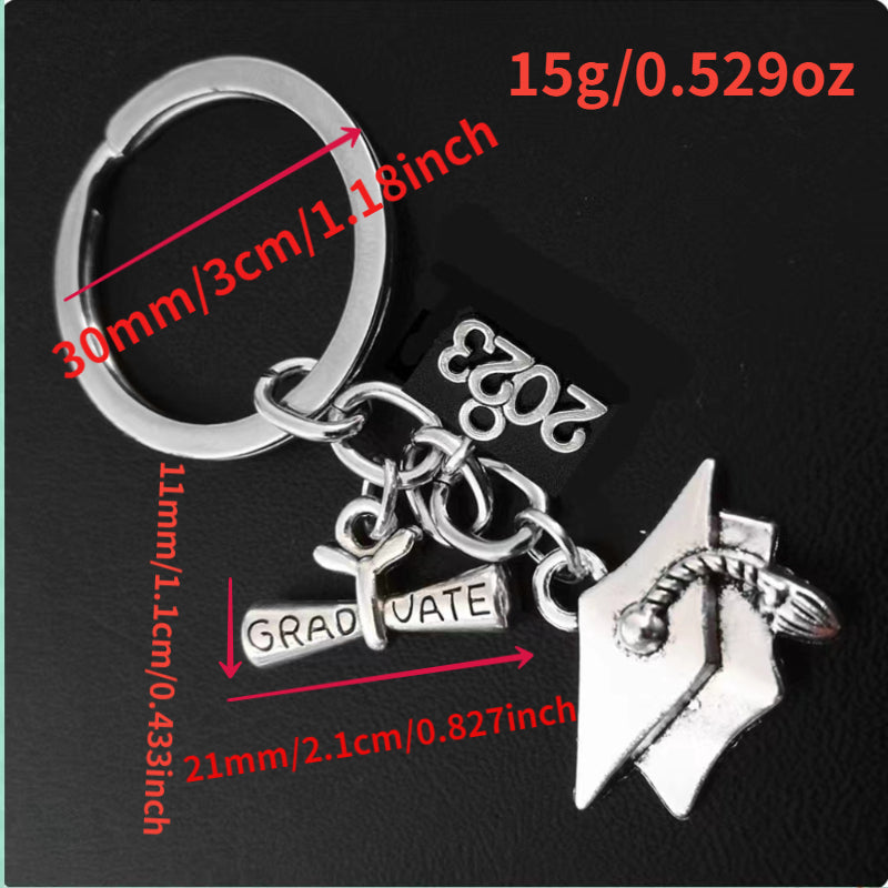 Graduation Key Chain Alloy Jewelry Student Gift Teacher Souvenir