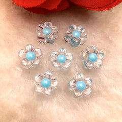 50pcs Acrylic Flower Beads for DIY Jewelry Accessories