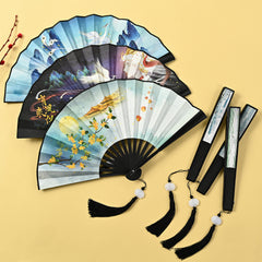 Chinese Style Folding Fan 20 32 cm Ink Painting National Tide Fan