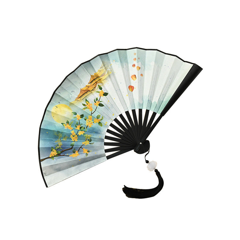 Chinese Style Folding Fan 20 32 cm Ink Painting National Tide Fan