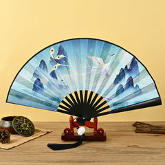 Chinese Style Folding Fan 20 32 cm Ink Painting National Tide Fan