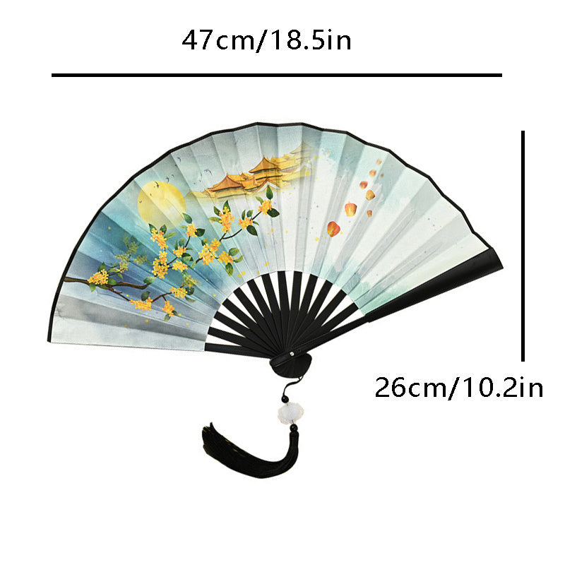 Chinese Style Folding Fan 20 32 cm Ink Painting National Tide Fan