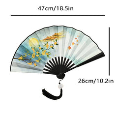 Chinese Style Folding Fan 20 32 cm Ink Painting National Tide Fan