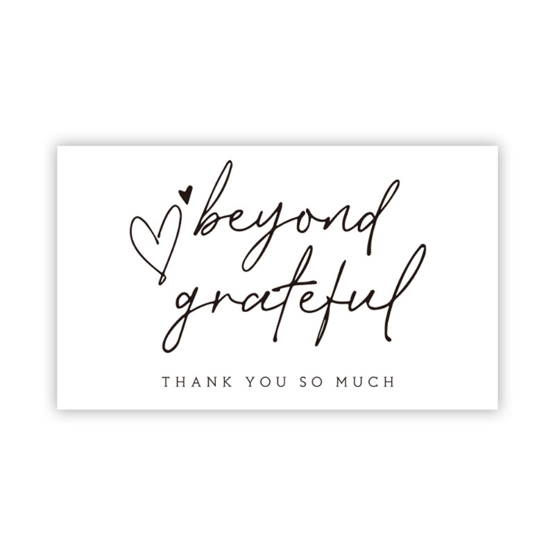 Pink Coated Paper Thank You Card Business Bag Gift Decoration