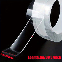 Universal Transparent Nano Tape Washable Reusable Double Sided Tape
