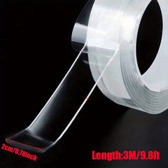 Universal Transparent Nano Tape Washable Reusable Double Sided Tape