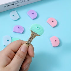 2Pcs Key Cases Keyring Silica Gel Key Cap Men