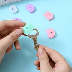 2Pcs Key Cases Keyring Silica Gel Key Cap Men