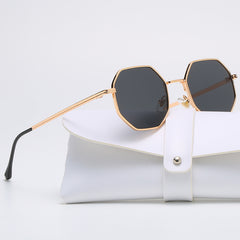 Polygonal Sunglasses Retro Metal Glasses UV400