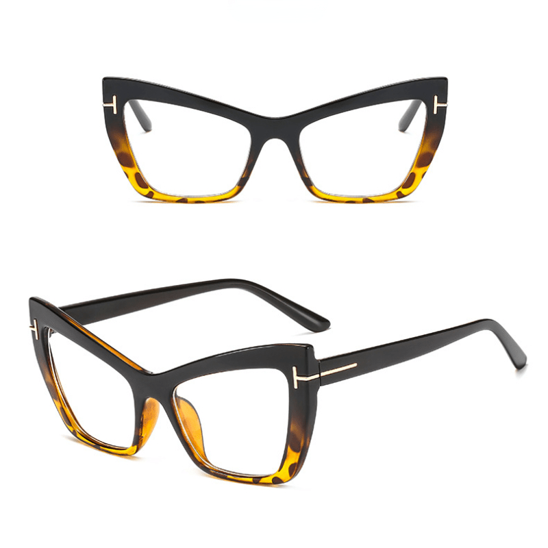 Tortoiseshell Clear Lens Glasses Women Men Block Spectacles Frame