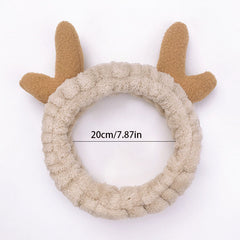 Rabbit Ears Bow Hair Band Makeup Plush Hair Band