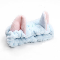 Rabbit Ears Bow Hair Band Makeup Plush Hair Band