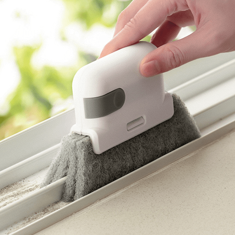 Handheld Cleaning Tool for Sliding Door Track and Window Frame Grooves