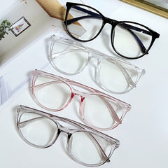 Light Blocking Round Glasses Frames Transparent Optical Eyewear