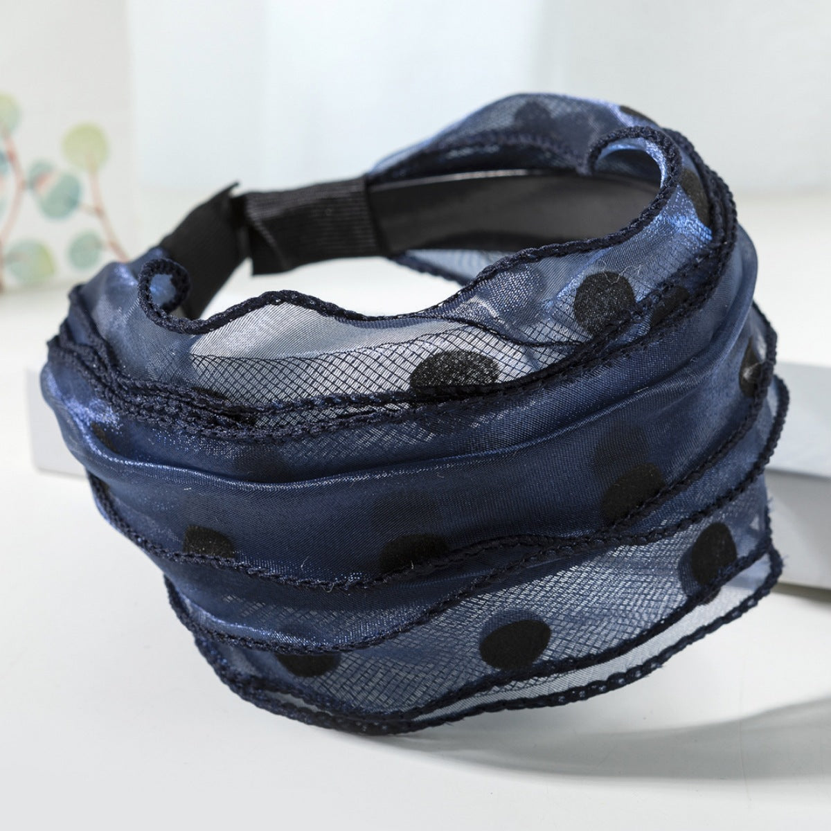 Polka Dot Wide Headband Women's Hair Accessory