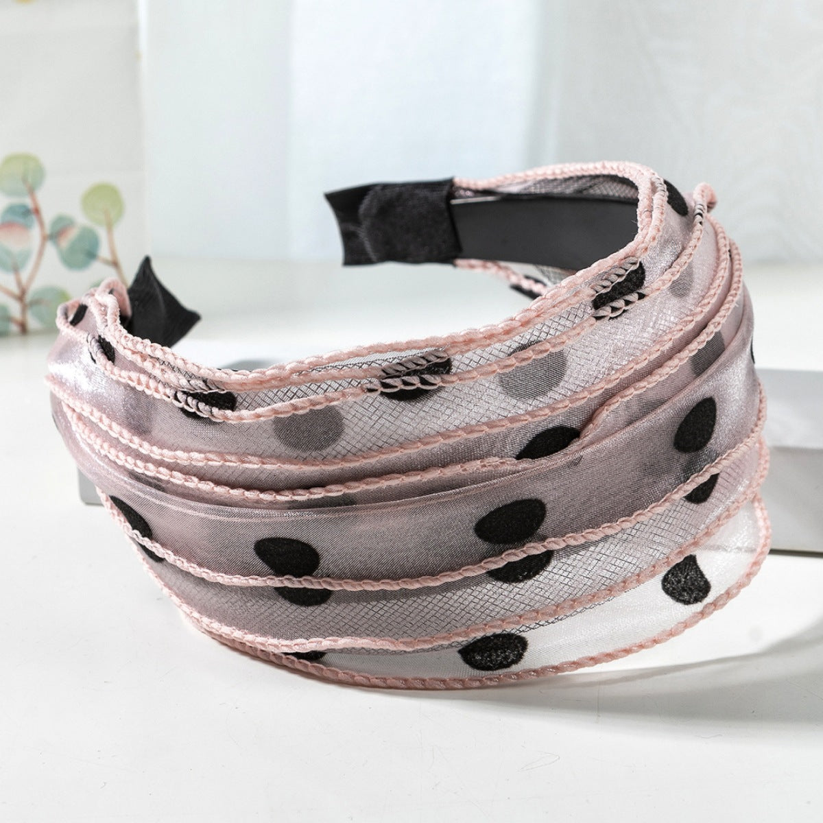 Polka Dot Wide Headband Women's Hair Accessory