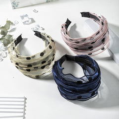 Polka Dot Wide Headband Women's Hair Accessory