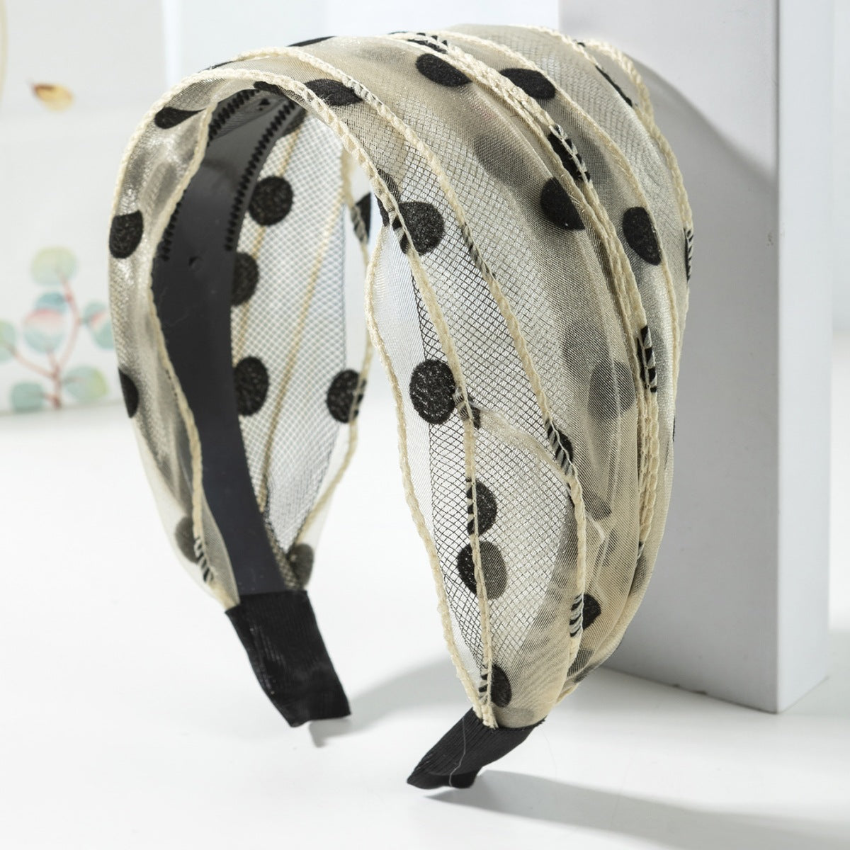 Polka Dot Wide Headband Women's Hair Accessory