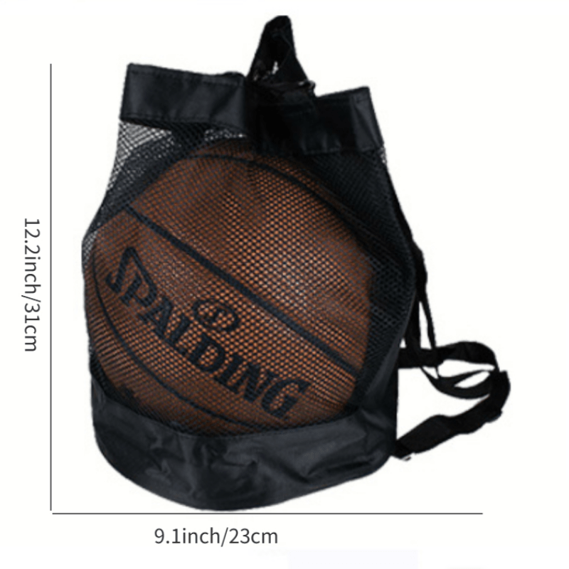Basketball Mesh Pocket Backpack Oxford Cloth Shoulder Crossbody Bag