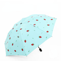 Fruit Pattern Vinyl Sun Umbrella Three fold Umbrella