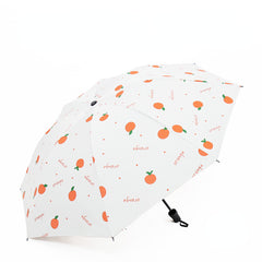 Fruit Pattern Vinyl Sun Umbrella Three fold Umbrella