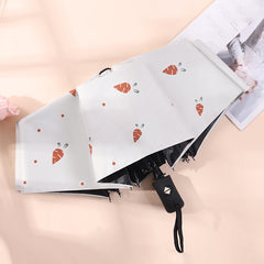 Fruit Pattern Vinyl Sun Umbrella Three fold Umbrella