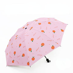 Fruit Pattern Vinyl Sun Umbrella Three fold Umbrella