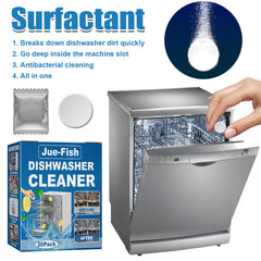 20 Pack Dishwasher Cleaner Tablets - Deep Cleaning Descaler Pods