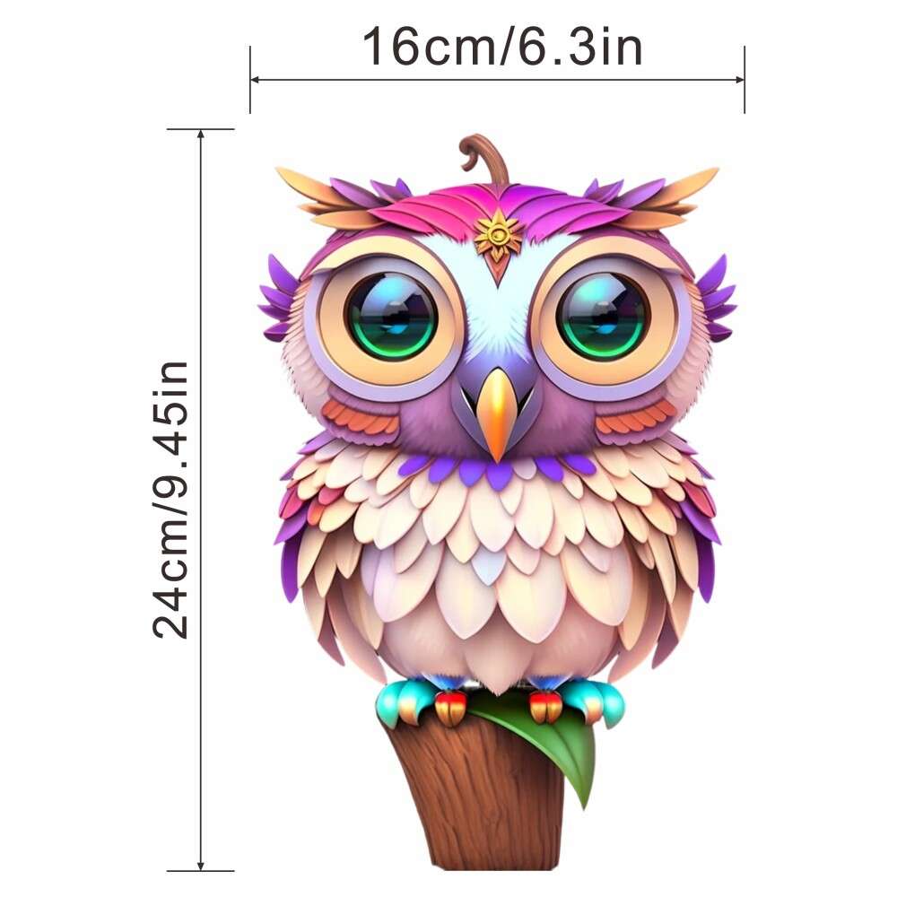 Owl Iron On Stickers Patches for Men Washable Thermal Vinyl Transfer