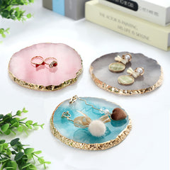 Golden Edge Jewelry Accessories Display Tray Board Resin Container
