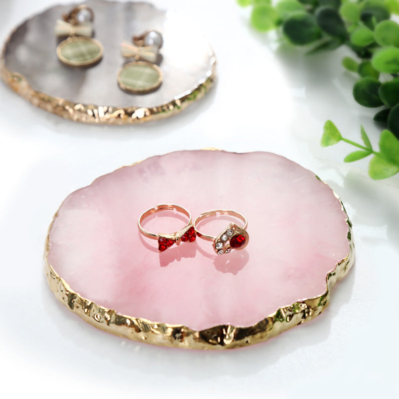 Golden Edge Jewelry Accessories Display Tray Board Resin Container