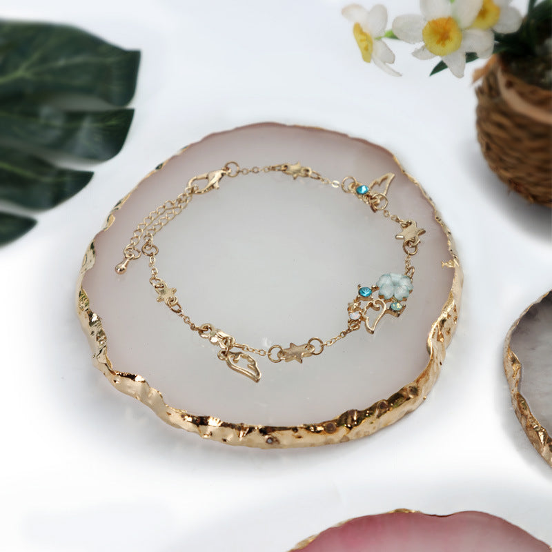 Golden Edge Jewelry Accessories Display Tray Board Resin Container