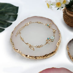 Golden Edge Jewelry Accessories Display Tray Board Resin Container