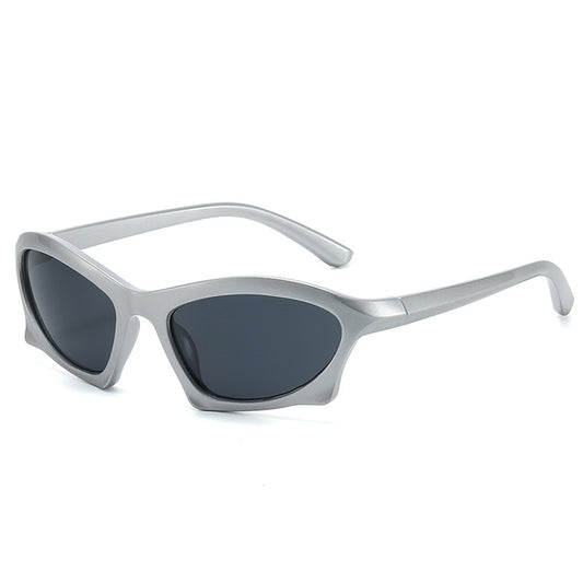 Y2K Wrap Sunglasses Cyberpunk Mirror Lens UV400