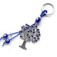 Demon Eyes & Peace Tree Dot Drill Keychain Pendant