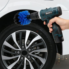 Auto Detailing Drill Brush Set Car Wheel Cleaner Wash Brush