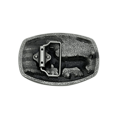 Zinc Alloy Elk Belt Buckle Western Cowboy Style Retro Casual Unisex