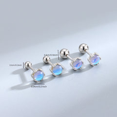 925 Silver Moonstone Screw Earrings & Jewelry for Women
