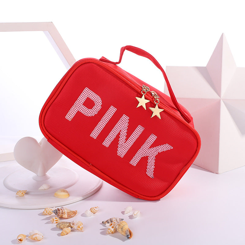 Sequins Cosmetic Bag Portable Travel Storage Bag Waterproof Toiletry Bag