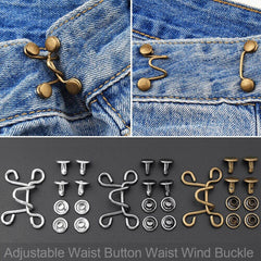 Invisible Waist Button Metal for Jeans No Sewing Waist Adjustment