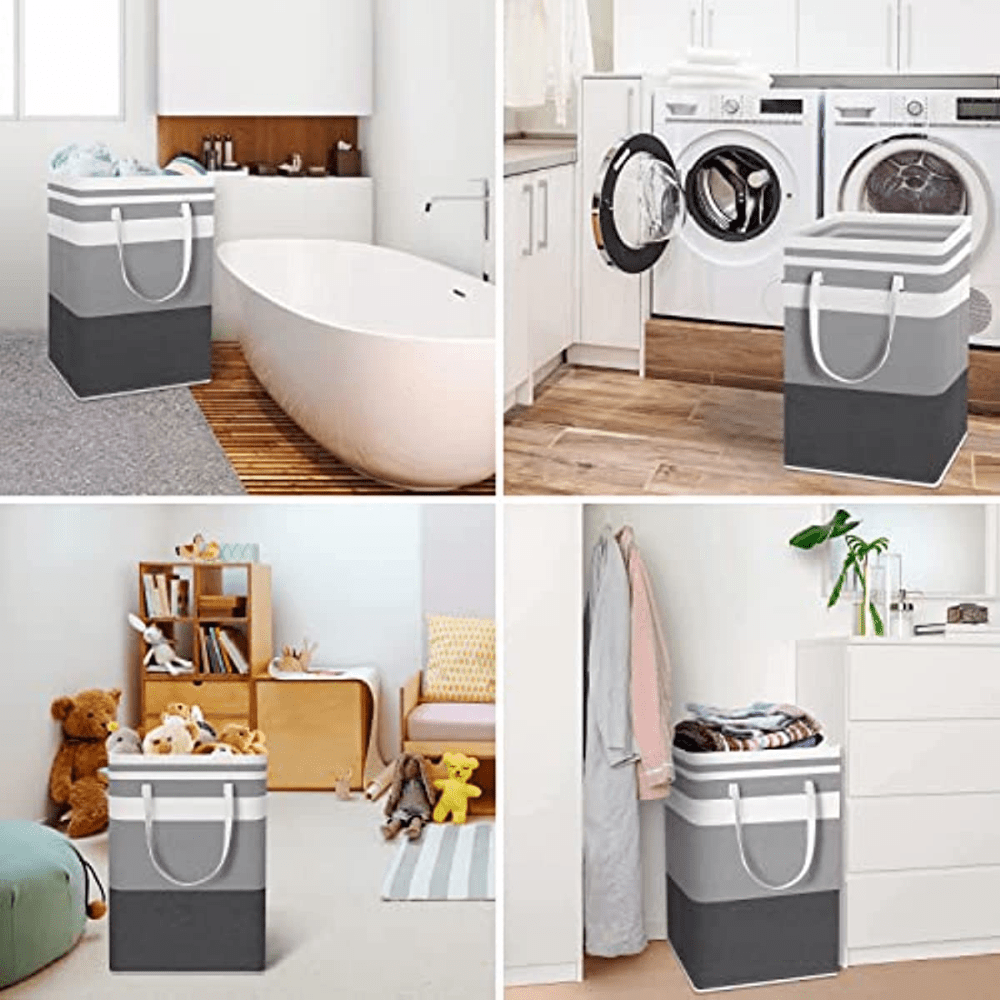 Large Waterproof Laundry Basket Collapsible Tall Clothes Hamper