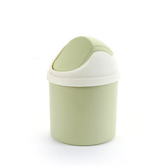 Mini Flip Top Desktop Trash Can Plastic Waste Paper Basket