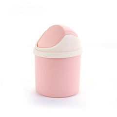 Mini Flip Top Desktop Trash Can Plastic Waste Paper Basket
