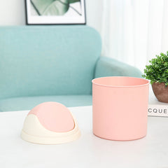 Mini Flip Top Desktop Trash Can Plastic Waste Paper Basket