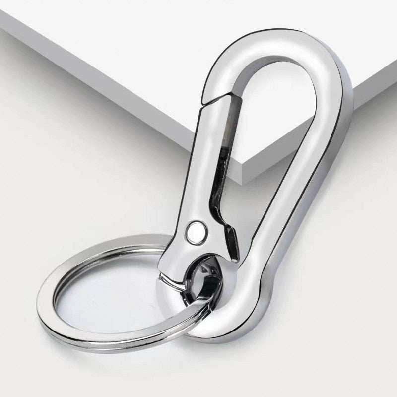 3pcs Stainless Steel Gourd Buckle Keychain Men Waist Belt Clip Anti-lost