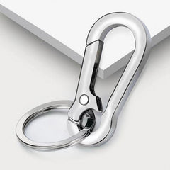 3pcs Stainless Steel Gourd Buckle Keychain Men Waist Belt Clip Anti-lost