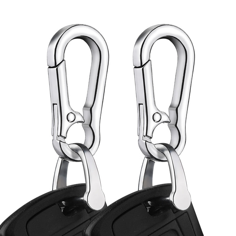 3pcs Stainless Steel Gourd Buckle Keychain Men Waist Belt Clip Anti-lost