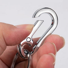 3pcs Stainless Steel Gourd Buckle Keychain Men Waist Belt Clip Anti-lost